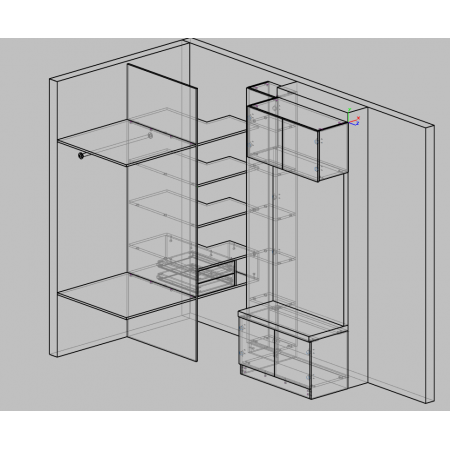 Dulap de colt in antreu / hol  model A-109