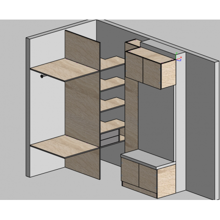 Dulap de colt in antreu / hol  model A-109