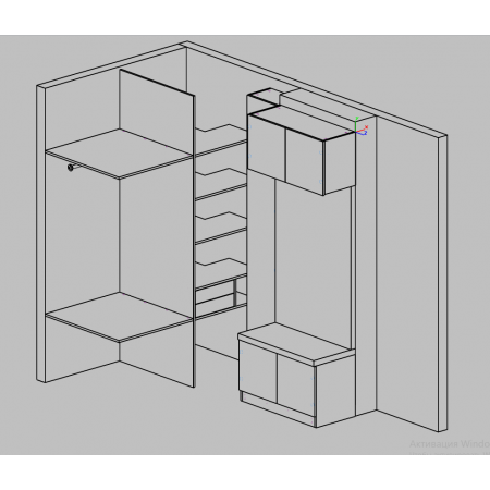 Dulap de colt in antreu / hol  model A-109