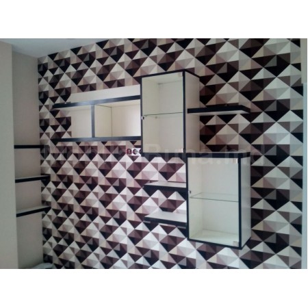 Настенный стеллаж со стеклом модель А-16