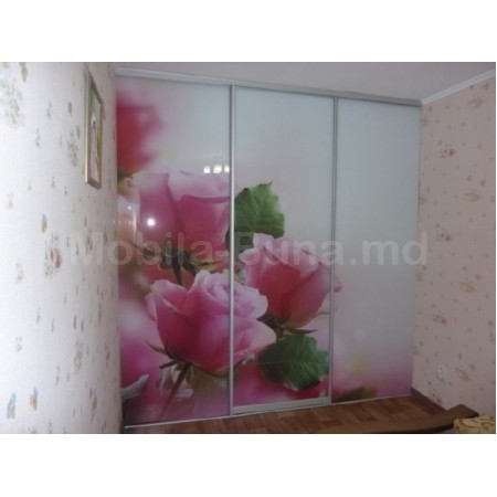 Шкаф купе с цветочным фотопринтом Модель А-88