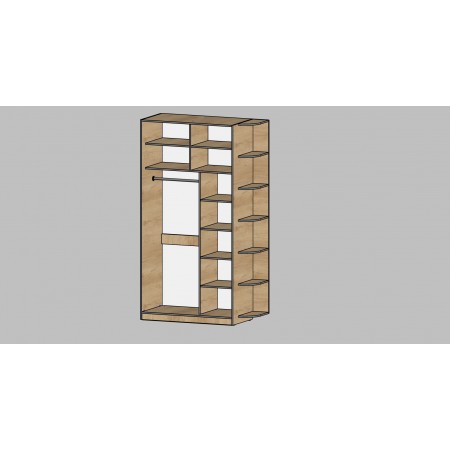 Шкаф-купе 2 двери + боковые полки A-5