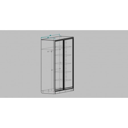 Шкаф-купе 2 двери + стекло A-4