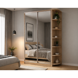 Шкаф-купе 2 двери + боковые полки A-5