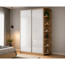 Шкаф-купе 2 двери + стекло A-7
