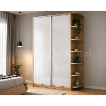 Шкаф-купе 2 двери + стекло A-7