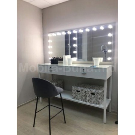 Рабочий стол для салона красоты с зеркалом и подсветкой А-24